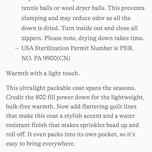 NWT Lands End 2X packable down jacket - Picture 8 of 13